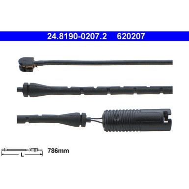 ATE 24.8190-0207.2 Warnkontakt, Bremsbelagverschleiß für BMW 3er, Z3