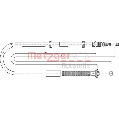 Metzger | Seilzug, Feststellbremse | 12.0723