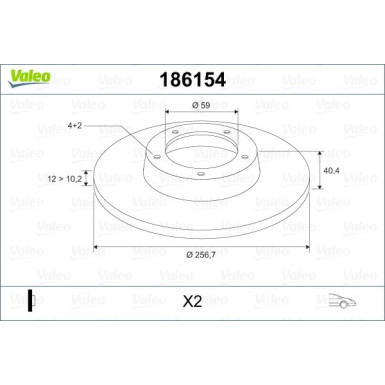 Valeo | Bremsscheibe | 186154