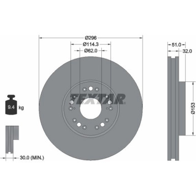 Textar | Bremsscheibe | 92237503