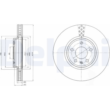 Delphi | Bremsscheibe | BG4080