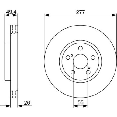 BOSCH | Bremsscheibe | 0 986 479 340