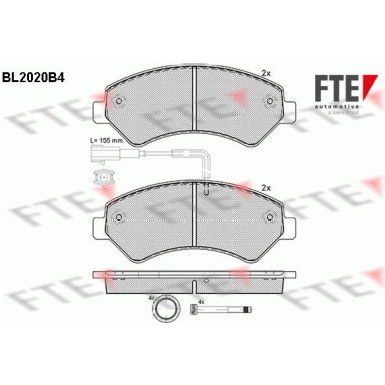 FTE | Bremsbelagsatz, Scheibenbremse | 9010607