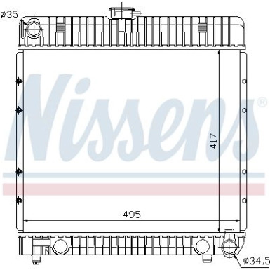 Nissens | Kühler, Motorkühlung | 62710