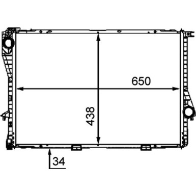 Mahle | Kühler, Motorkühlung | CR 296 000P