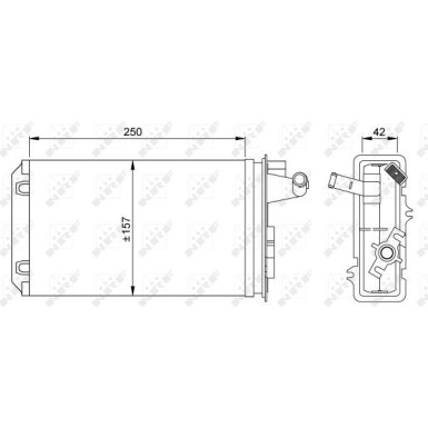 NRF | Wärmetauscher, Innenraumheizung | 58637
