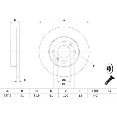 BOSCH | Bremsscheibe | 0 986 478 105