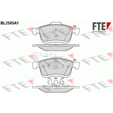 FTE | Bremsbelagsatz, Scheibenbremse | 9010836