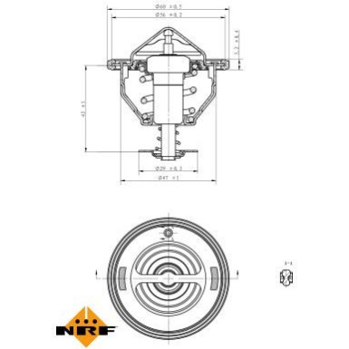 NRF | Thermostat, Kühlmittel | 725092