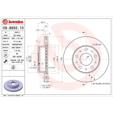 Brembo | Bremsscheibe | 09.8932.10