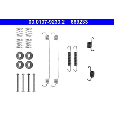 ATE | Zubehörsatz, Bremsbacken | 03.0137-9233.2