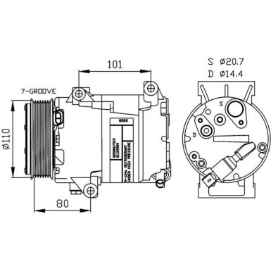 NRF | Kompressor, Klimaanlage | mit PAG Kompressoröl | 32252 NRF | Kompressor, Klimaanlage | mit PAG Kompressoröl | 32252