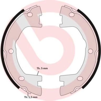 Brembo | Bremsbackensatz, Feststellbremse | S A6 506