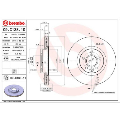 Brembo | Bremsscheibe | 09.C138.11