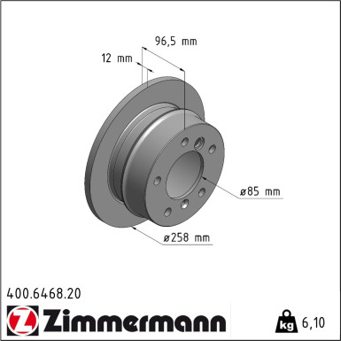 Zimmermann | Bremsscheibe | 400.6468.20