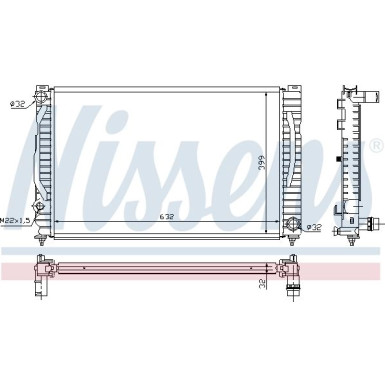 Nissens | Kühler, Motorkühlung | 60496