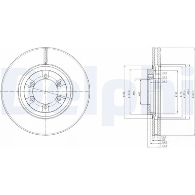 Delphi | Bremsscheibe | BG4133