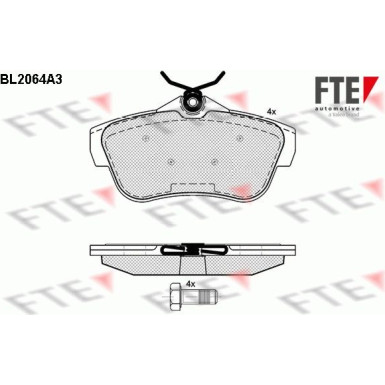 FTE | Bremsbelagsatz, Scheibenbremse | 9010647