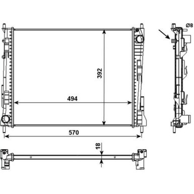 NRF | Kühler, Motorkühlung | 53992