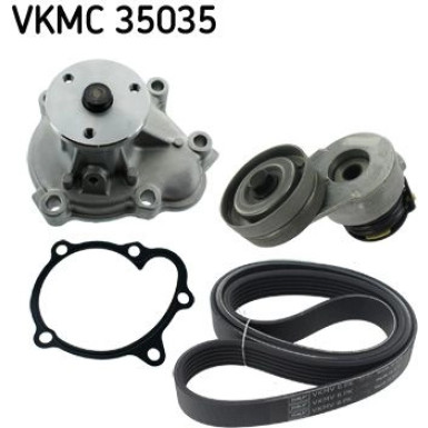 SKF | Wasserpumpe + Keilrippenriemensatz | VKMC 35035