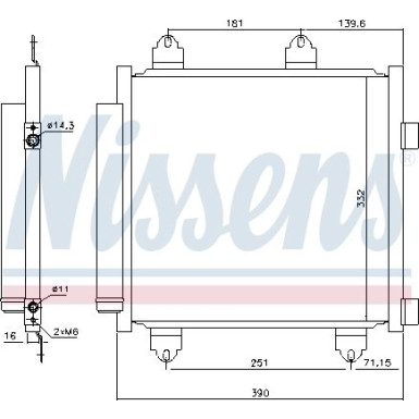 Nissens | Kondensator, Klimaanlage | 941176