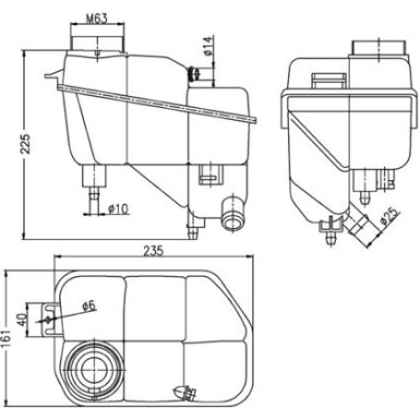 Mahle | Ausgleichsbehälter, Kühlmittel | CRT 202 000S