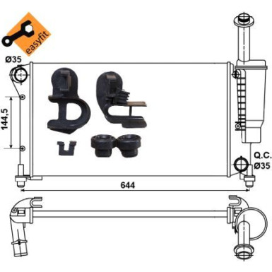 NRF | Kühler, Motorkühlung | 53075