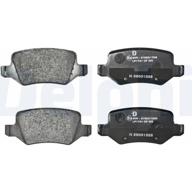 Delphi | Bremsbelagsatz, Scheibenbremse | LP1741 Delphi | Bremsbelagsatz, Scheibenbremse | LP1741