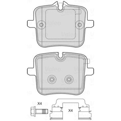 Valeo | Bremsbelagsatz, Scheibenbremse | 601770