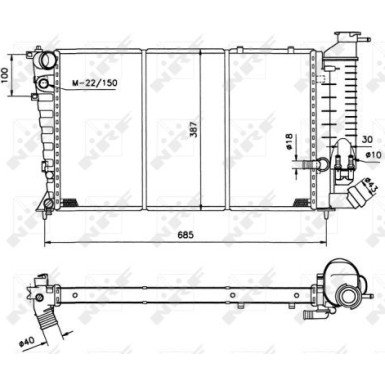 NRF | Kühler, Motorkühlung | 50412
