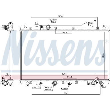 Nissens | Kühler, Motorkühlung | 606216