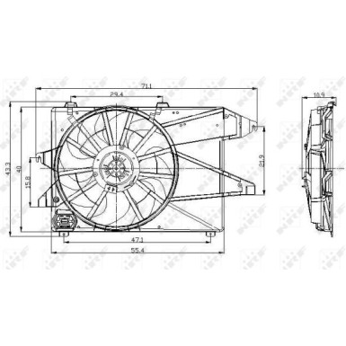 NRF | Lüfter, Motorkühlung | 47004