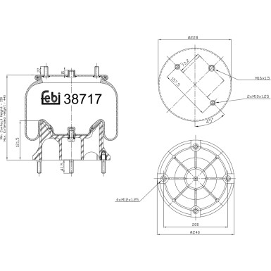 FEBI BILSTEIN 38717 Federbalg, Luftfederung