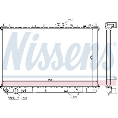 Nissens | Kühler, Motorkühlung | 62858A