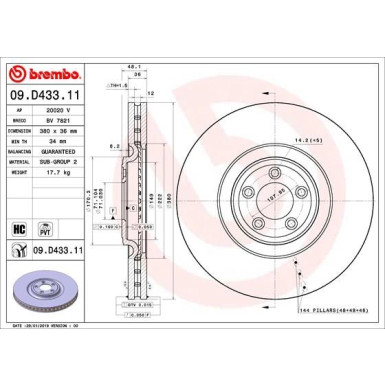 Brembo | Bremsscheibe | 09.D433.11