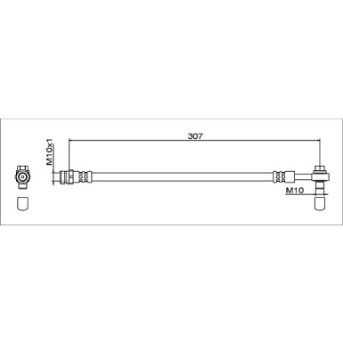 Metzger | Bremsschlauch | 4112041