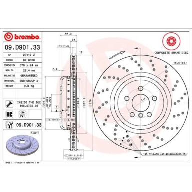 Brembo | Bremsscheibe | 09.D901.33