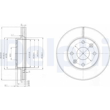 Delphi | Bremsscheibe | BG3802