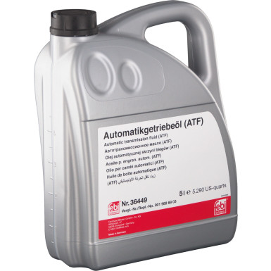 FEBI BILSTEIN 36449 Automatikgetriebeöl ATF MB14, 5l, Rot