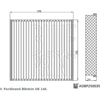 Blue Print | Filter, Innenraumluft | ADBP250035 Blue Print | Filter, Innenraumluft | ADBP250035