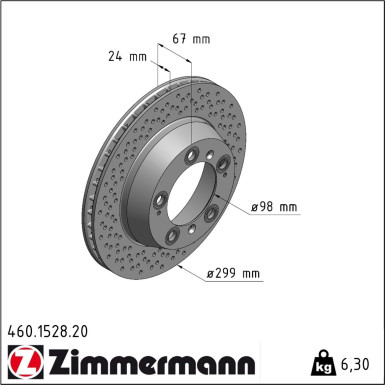 Zimmermann | Bremsscheibe | 460.1528.20