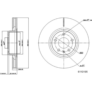 Metzger | Bremsscheibe | 6110195