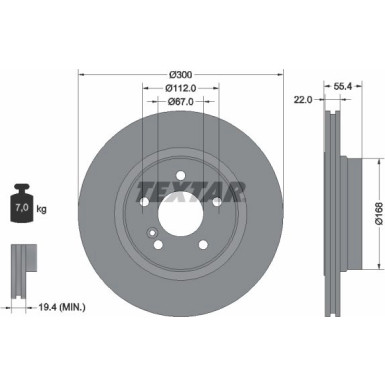 Textar | Bremsscheibe | 92176203