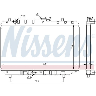 Nissens | Kühler, Motorkühlung | 64154