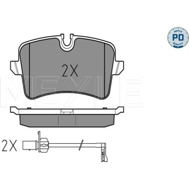 Meyle | Bremsbelagsatz, Scheibenbremse | 025 246 0617/PD