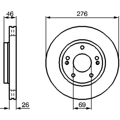 BOSCH | Bremsscheibe | 0 986 479 124