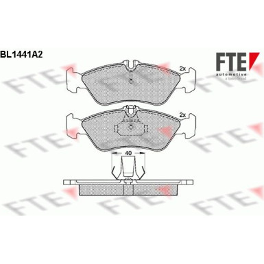 FTE | Bremsbelagsatz, Scheibenbremse | 9010193