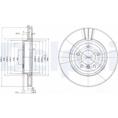 Delphi | Bremsscheibe | BG3830