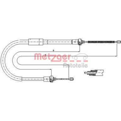 Metzger | Seilzug, Feststellbremse | 11.6574
