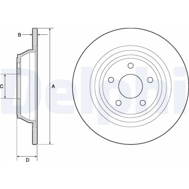 Delphi | Bremsscheibe | BG4703C